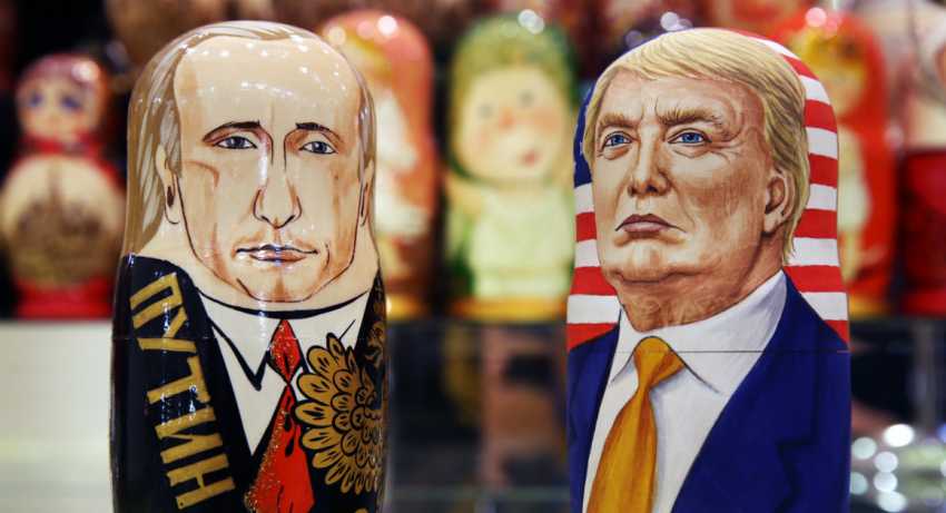 Trump and Putin Matryoshka dolls
