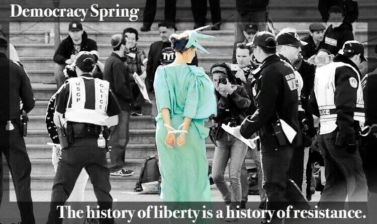 Liberty in handcuffs