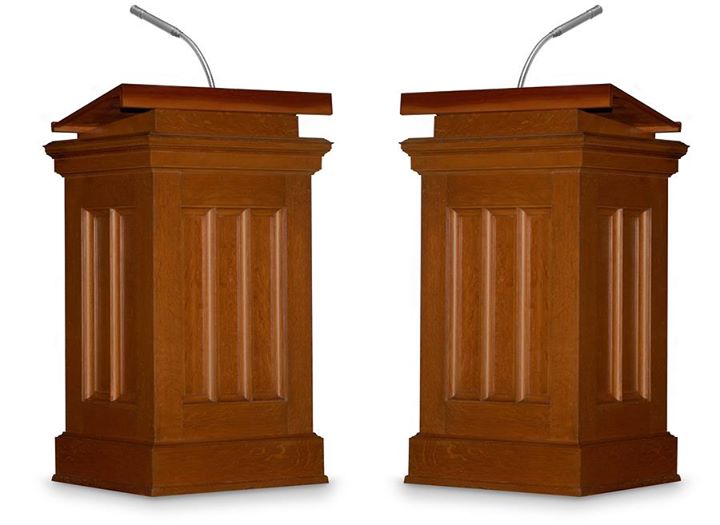 debate podiums