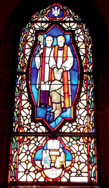 pedophile stained glass