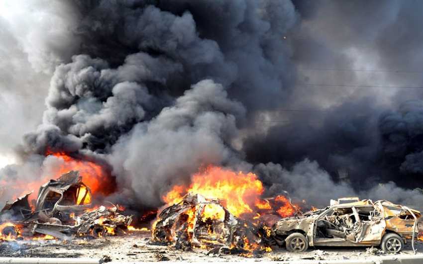 burning cars